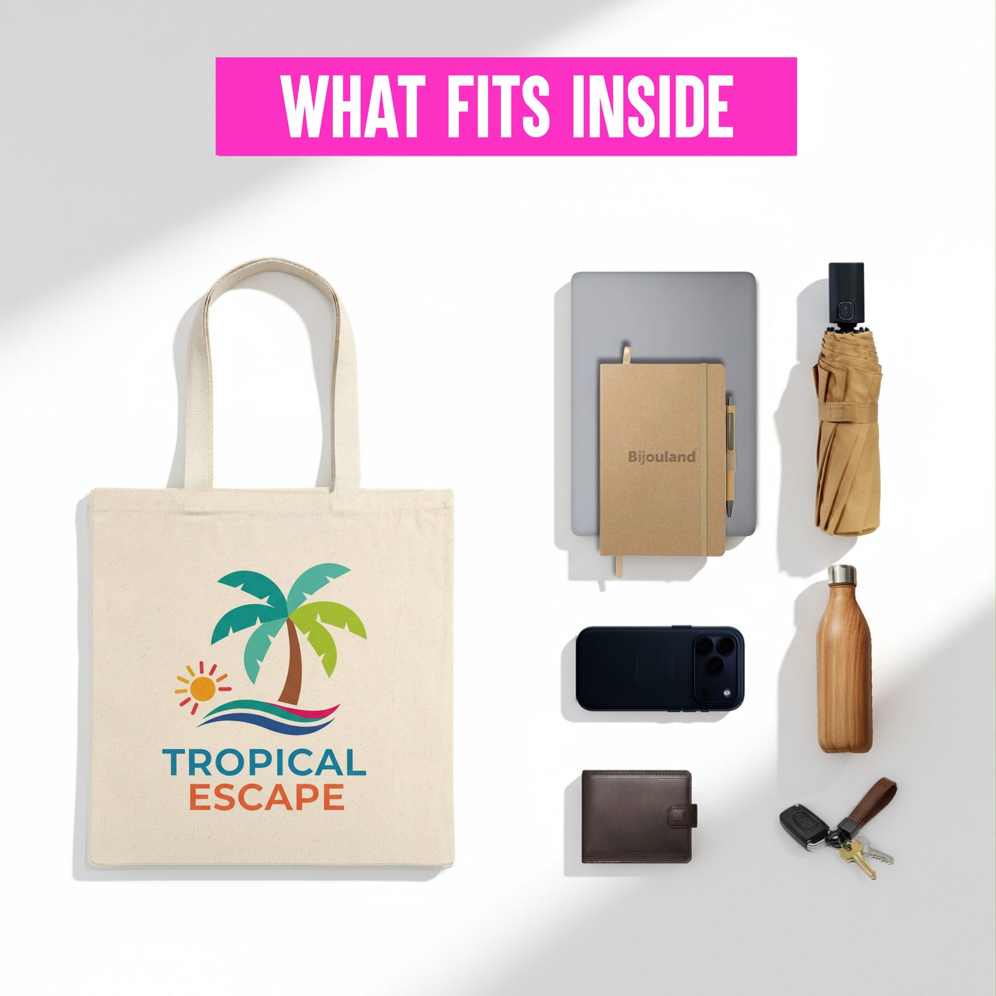 Cotton Canvas Tote Bags with Custom Full Color Print