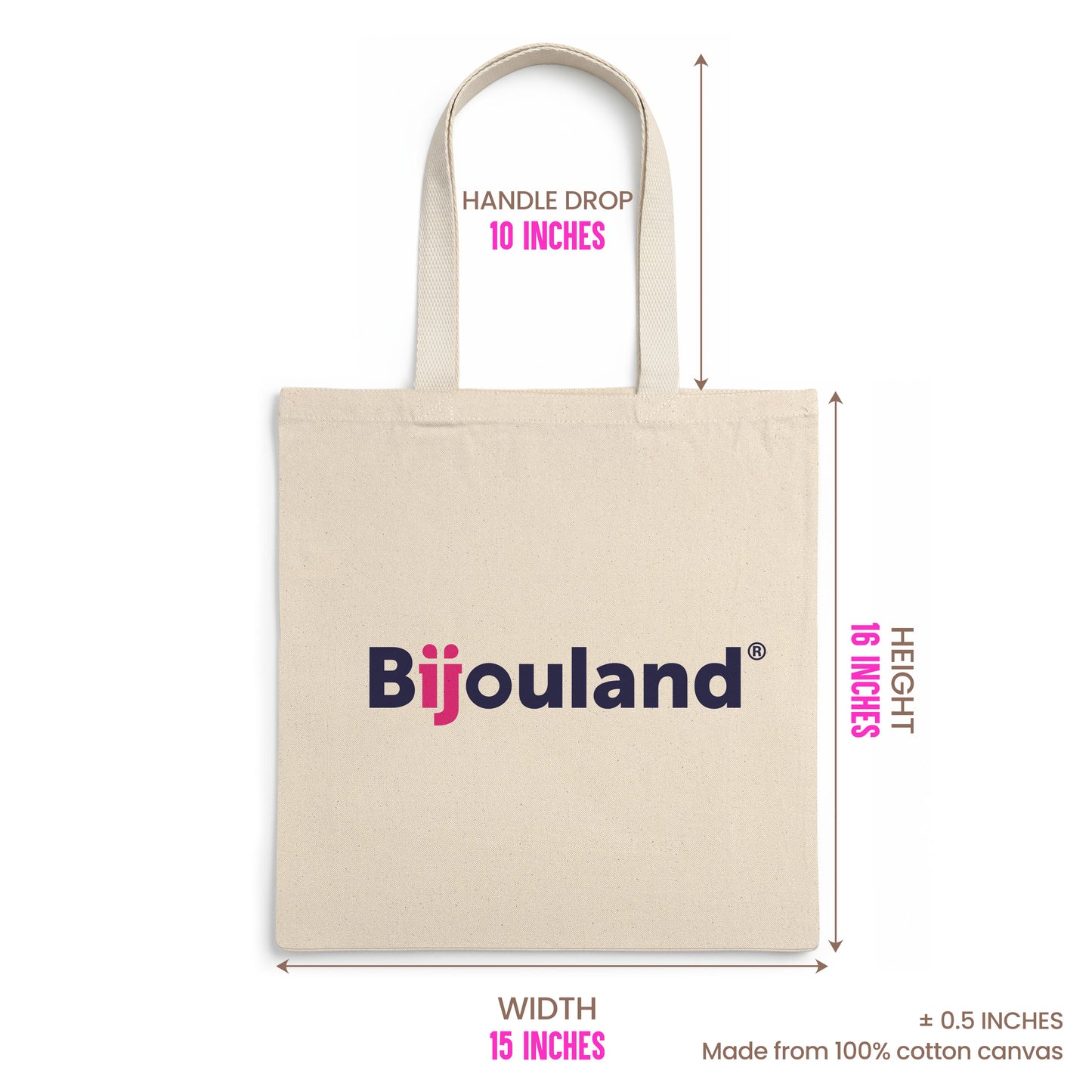 Cotton Canvas Tote Bags with Custom Full Color Print