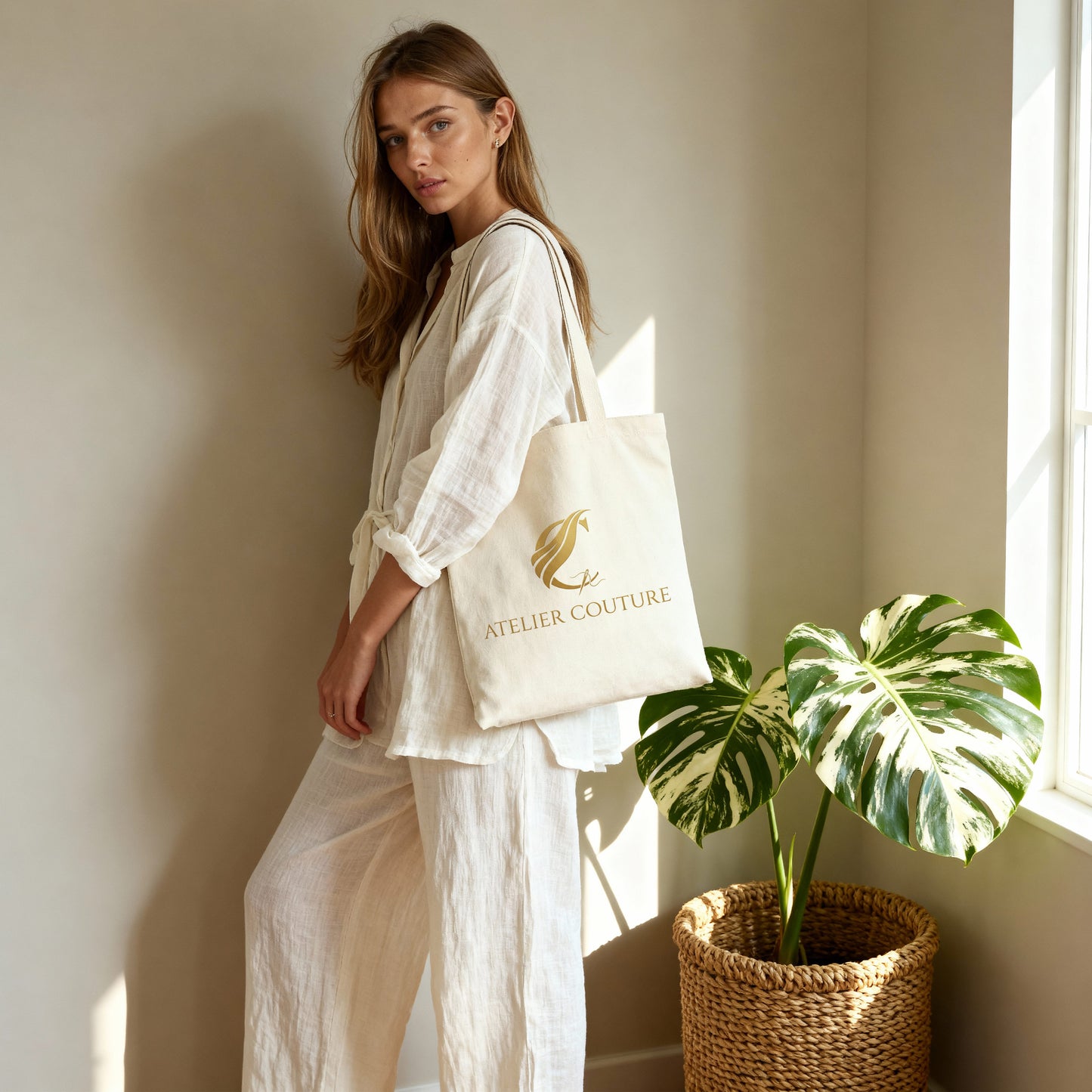 Cotton Canvas Tote Bags with Custom Full Color Print