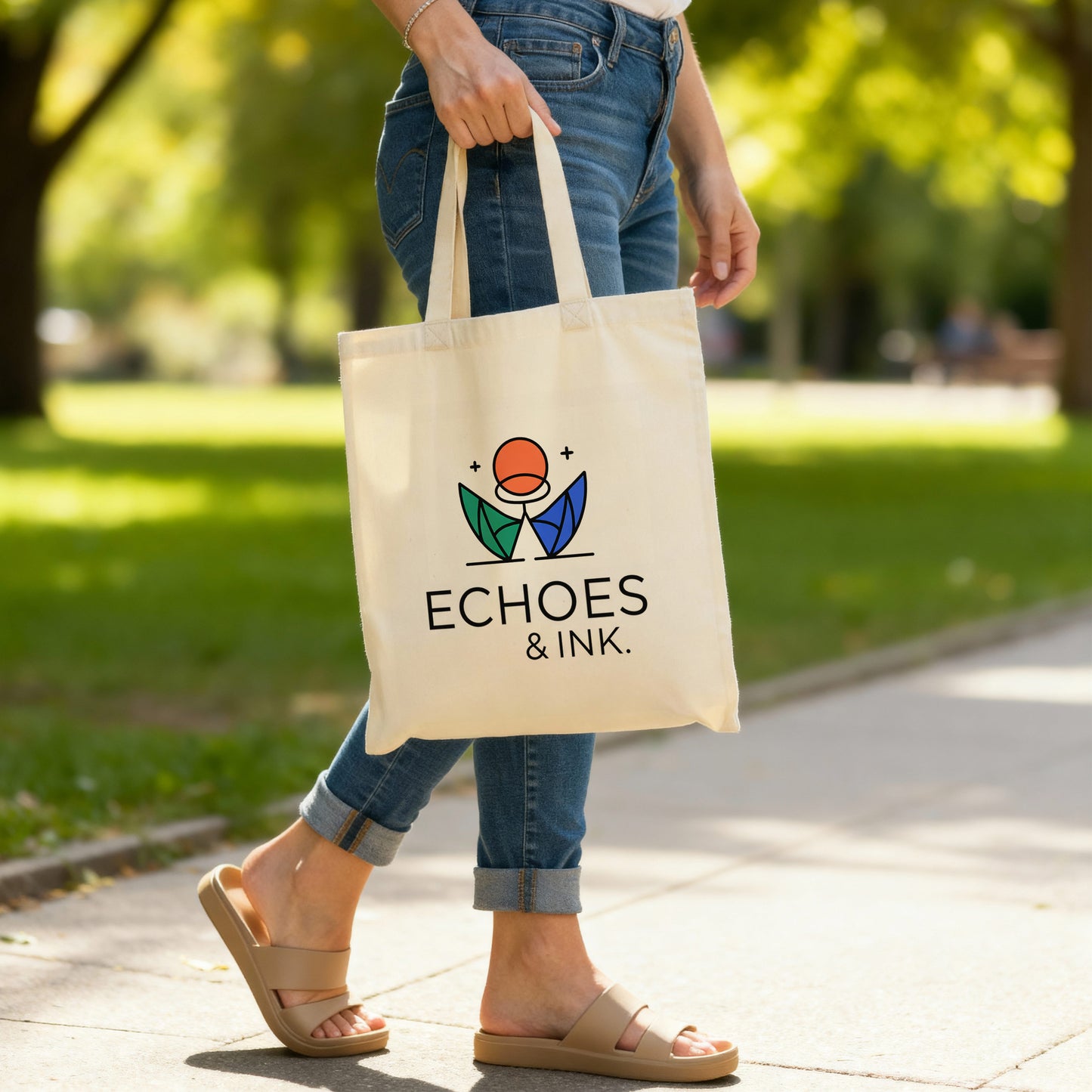 Cotton Canvas Tote Bags with Custom Full Color Print