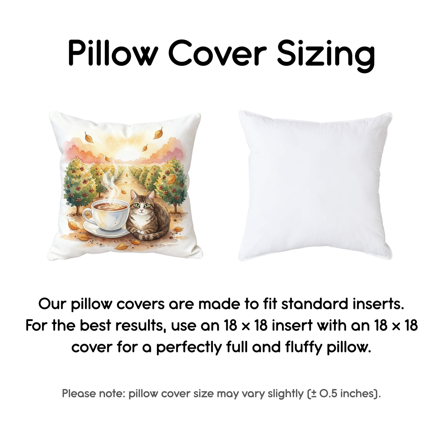 Custom Pillow Cover with Personalized Print: Decorative Throw Pillow Case, 18x18 inches, Cotton