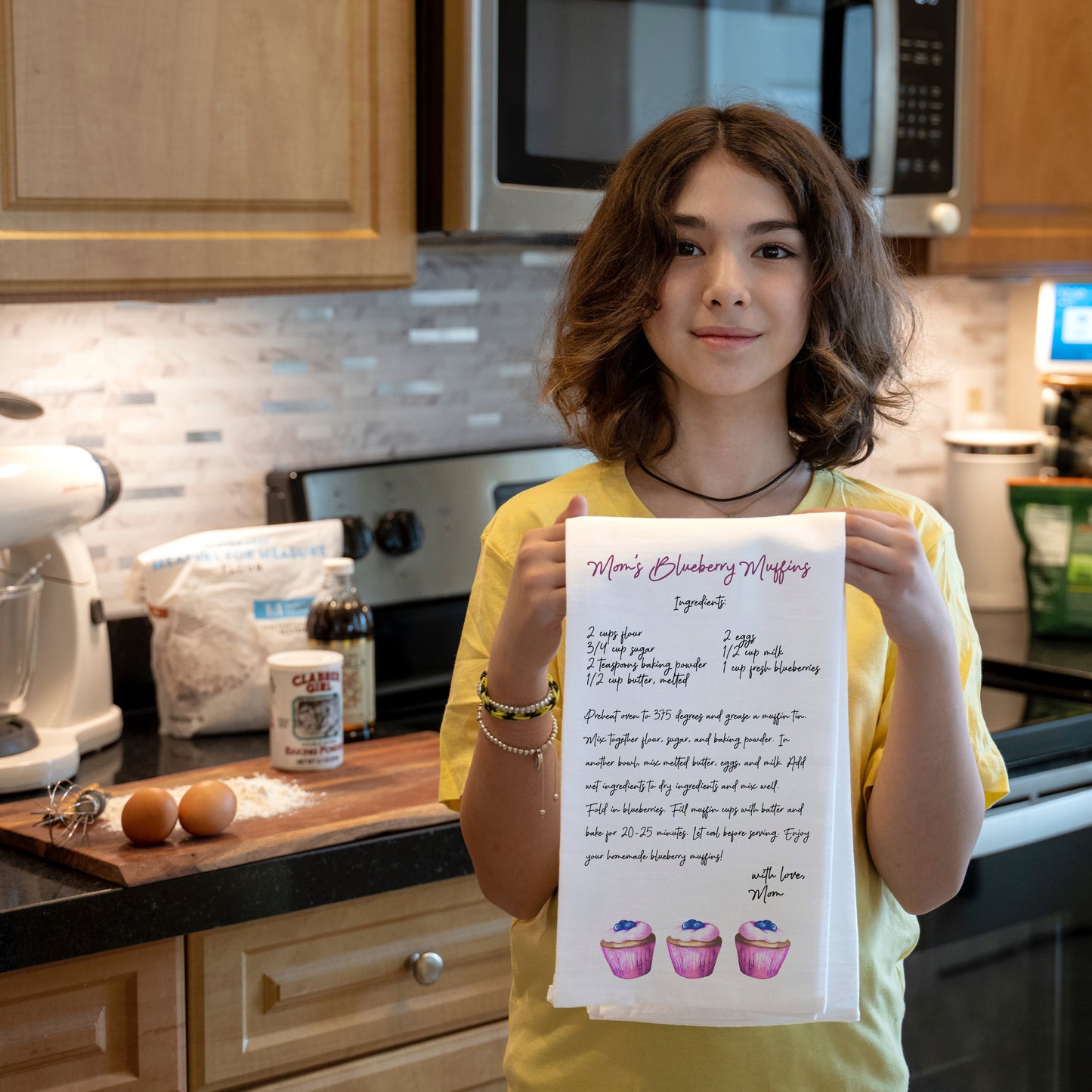 Personalized Recipe Kitchen Towel - Flour Sack Cotton