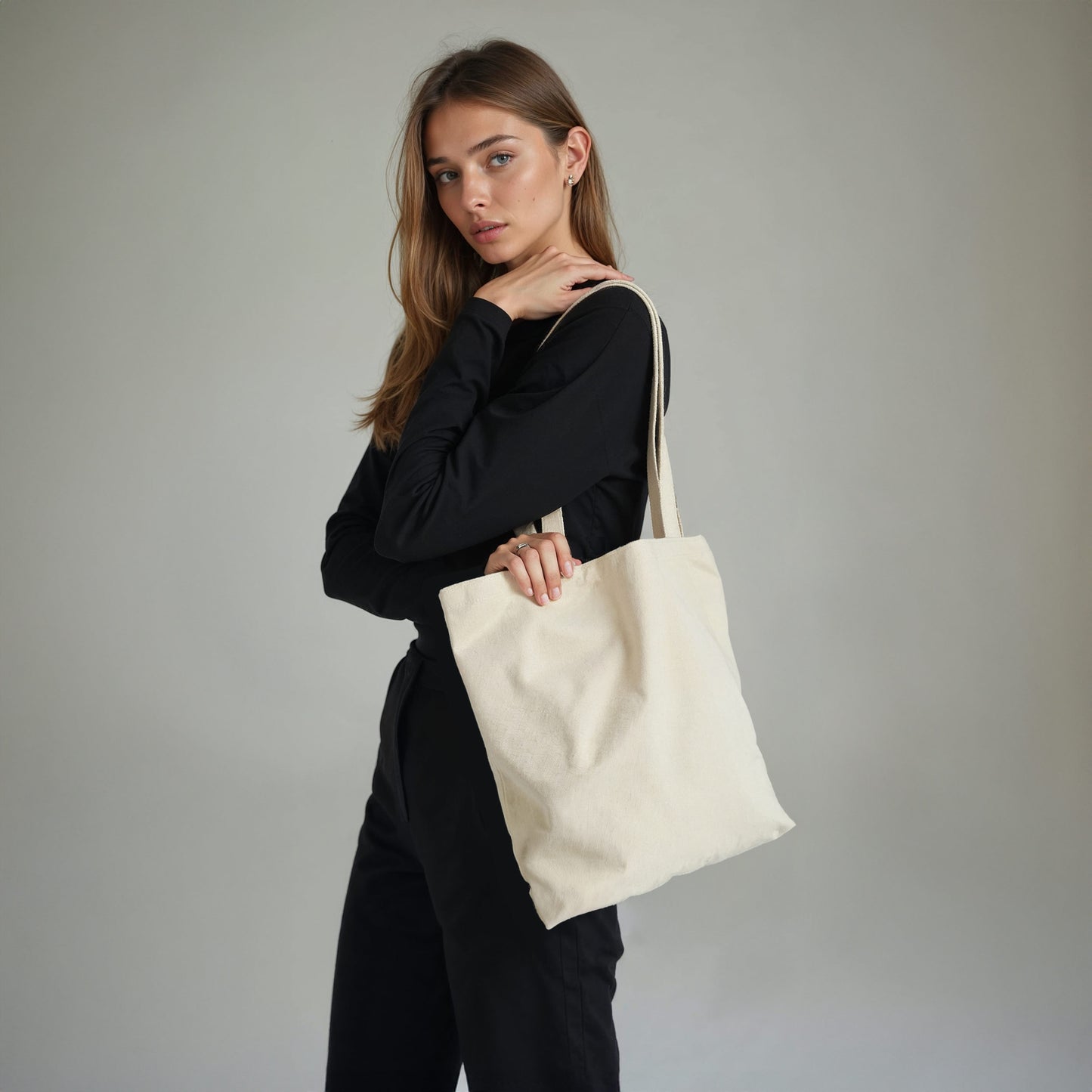 Cotton Canvas Tote Bags with Custom Full Color Print