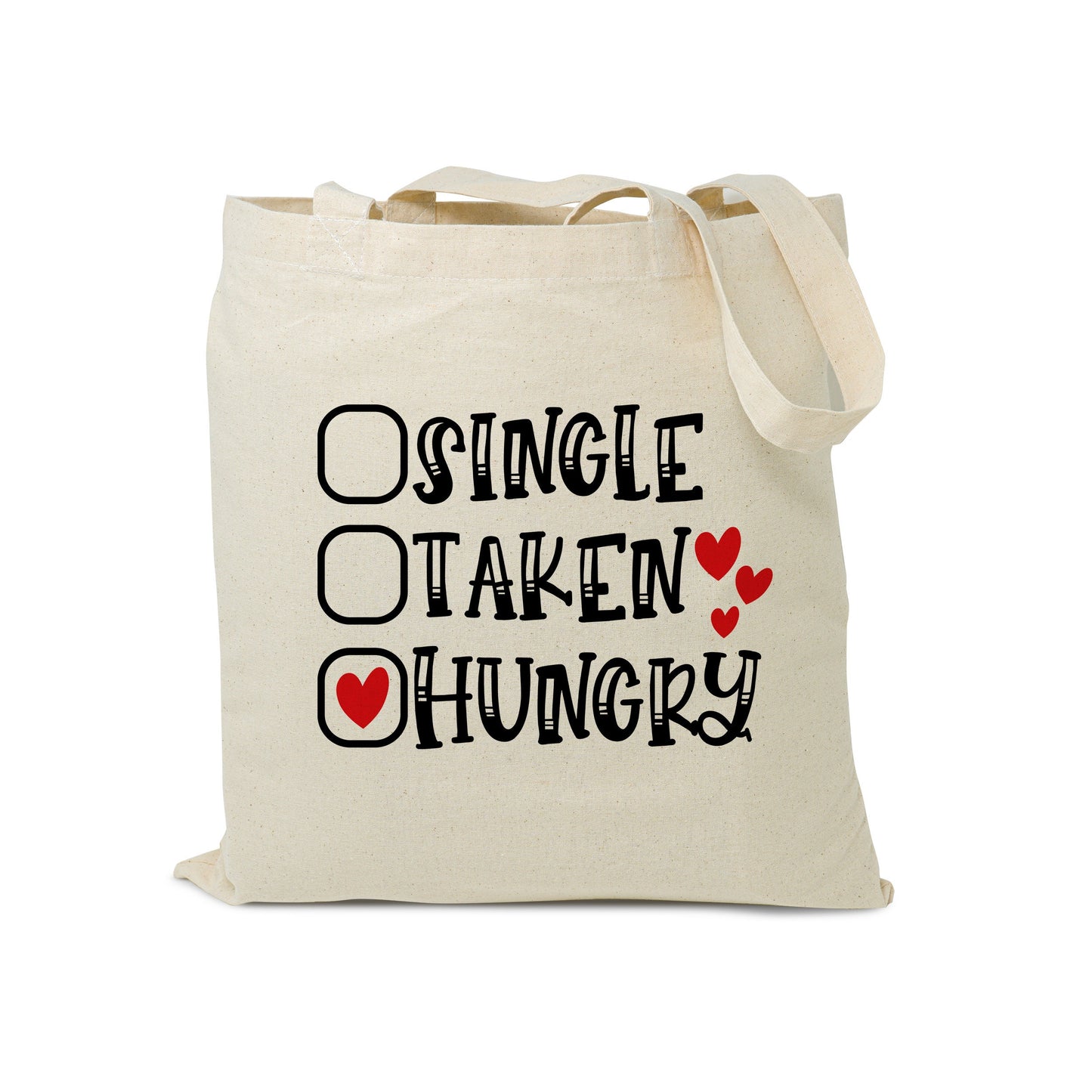 Sustainable Bag Reusable Grocery Bag - Eco Friendly Cotton Tote bag , Hungry Funny Reusable Shopping Bag, Canvas Tote Bags with Print