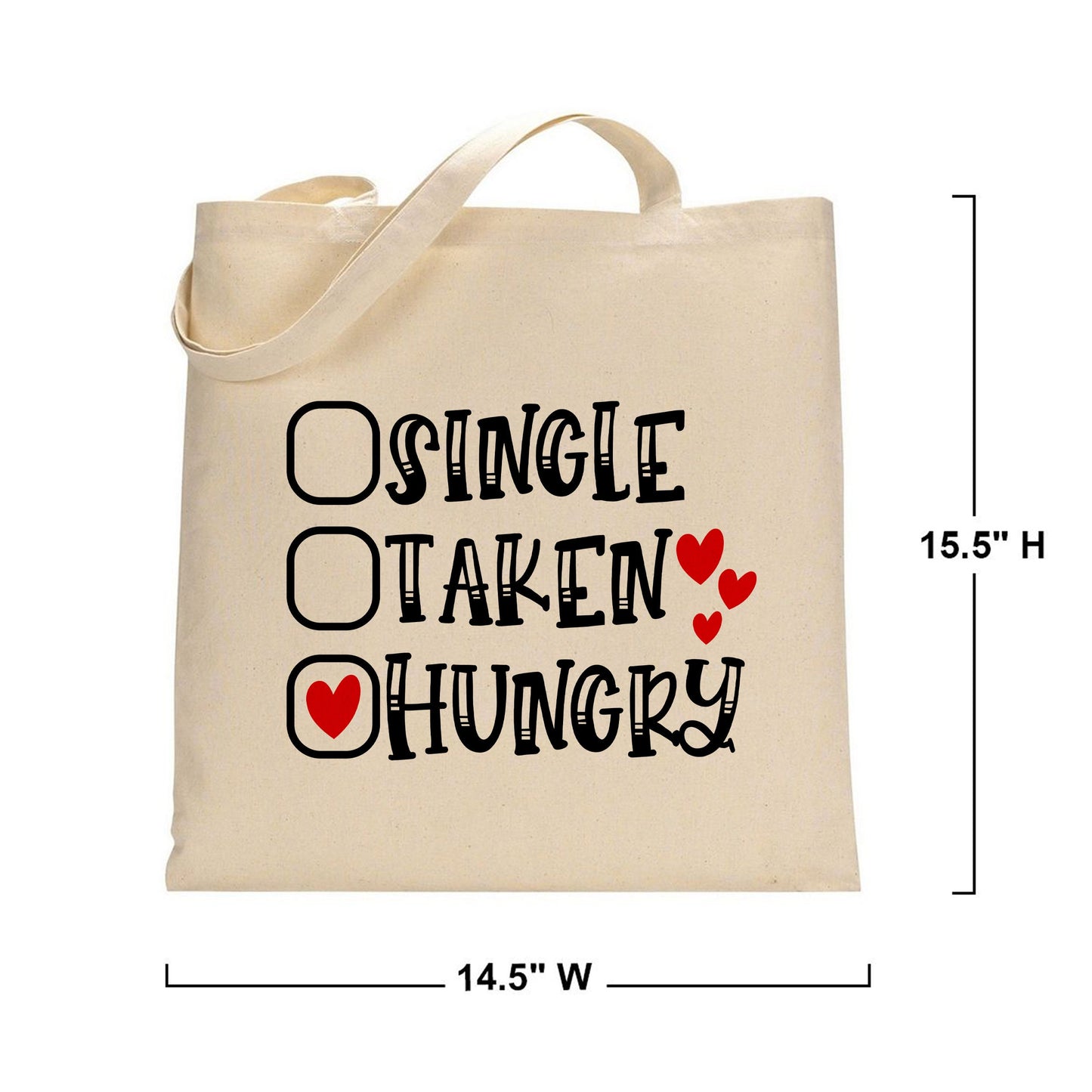 Sustainable Bag Reusable Grocery Bag - Eco Friendly Cotton Tote bag , Hungry Funny Reusable Shopping Bag, Canvas Tote Bags with Print