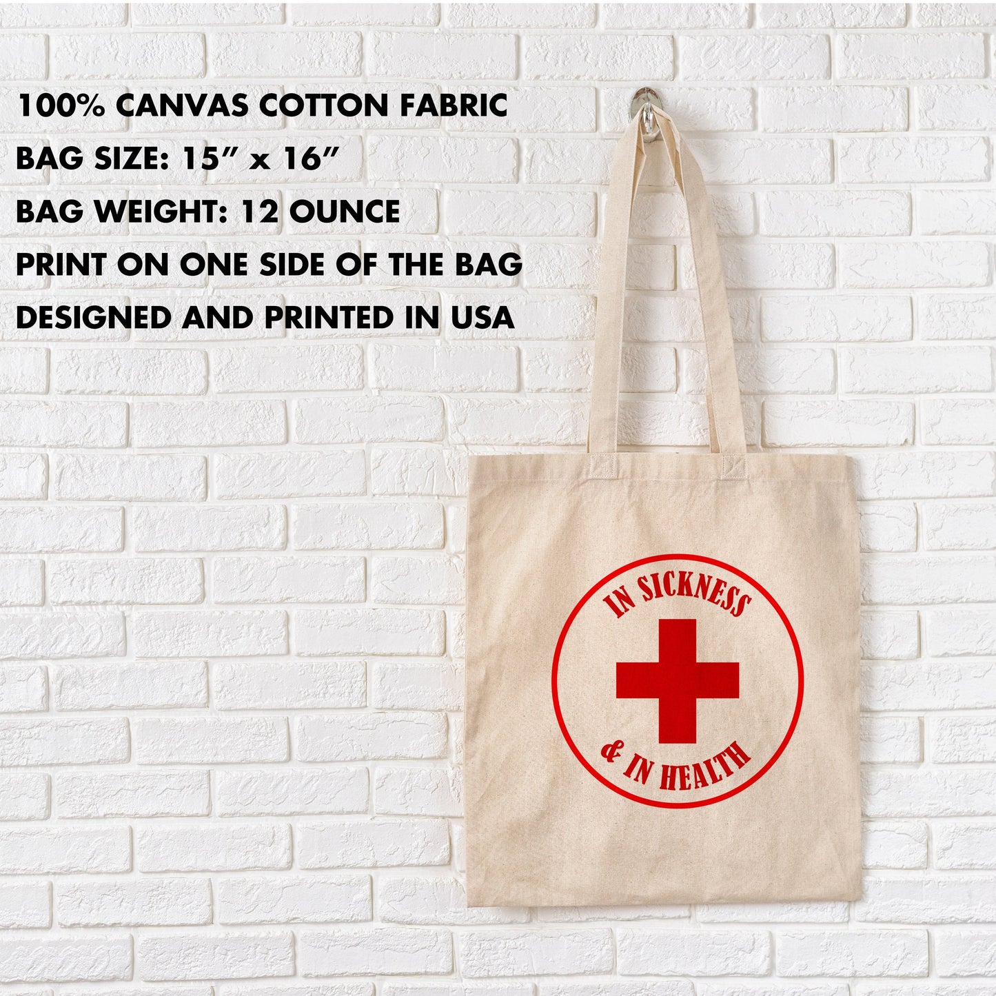 In Sickness and in Health Bag - Wedding favor bag Personalized Hangover kit Survival bag for Bachelorette Kit Wedding welcome guest gift bag