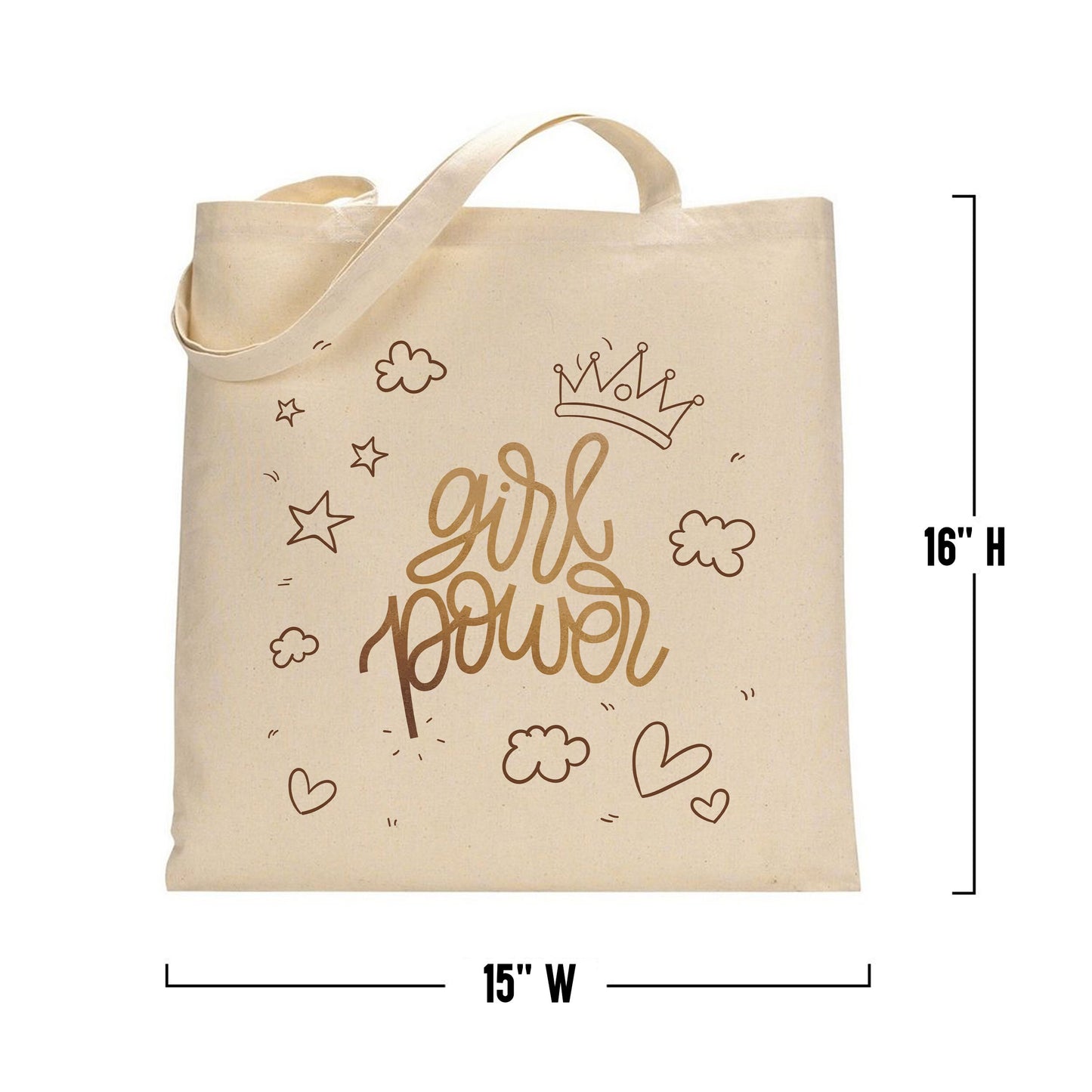 Girl Power Tote Bag Reusable Cotton Bag Mothers Day Bag, Mom Gifts, Mommy Gift, Gift for Mom, Gift for Mother, Feminist Gift Empowerment Bag