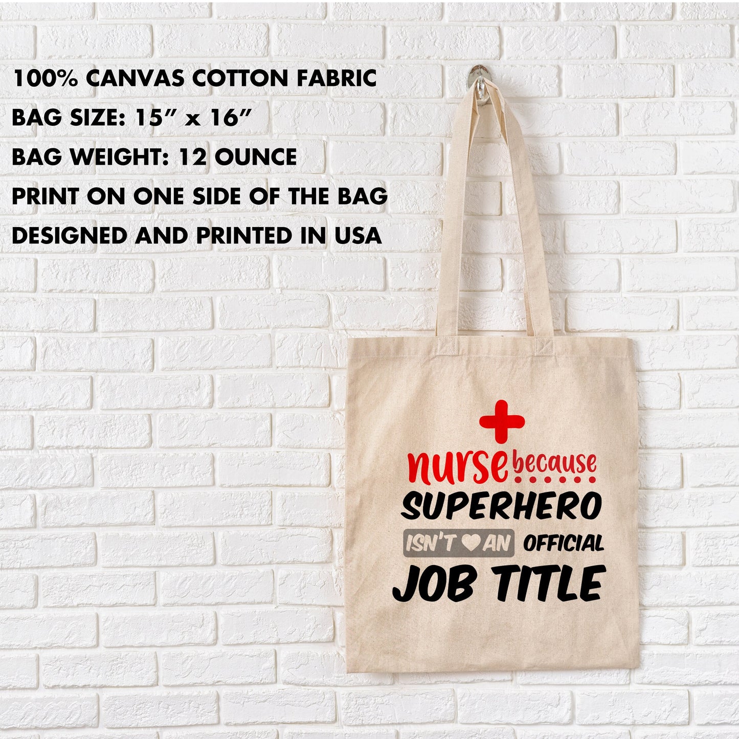 Nurse Appreciation Tote Bag Nurse Superhero, Nurse Tote, Nursing Thank You Gift, Personalized Nurse Gift, Nurse Tote, Thank You Heroes