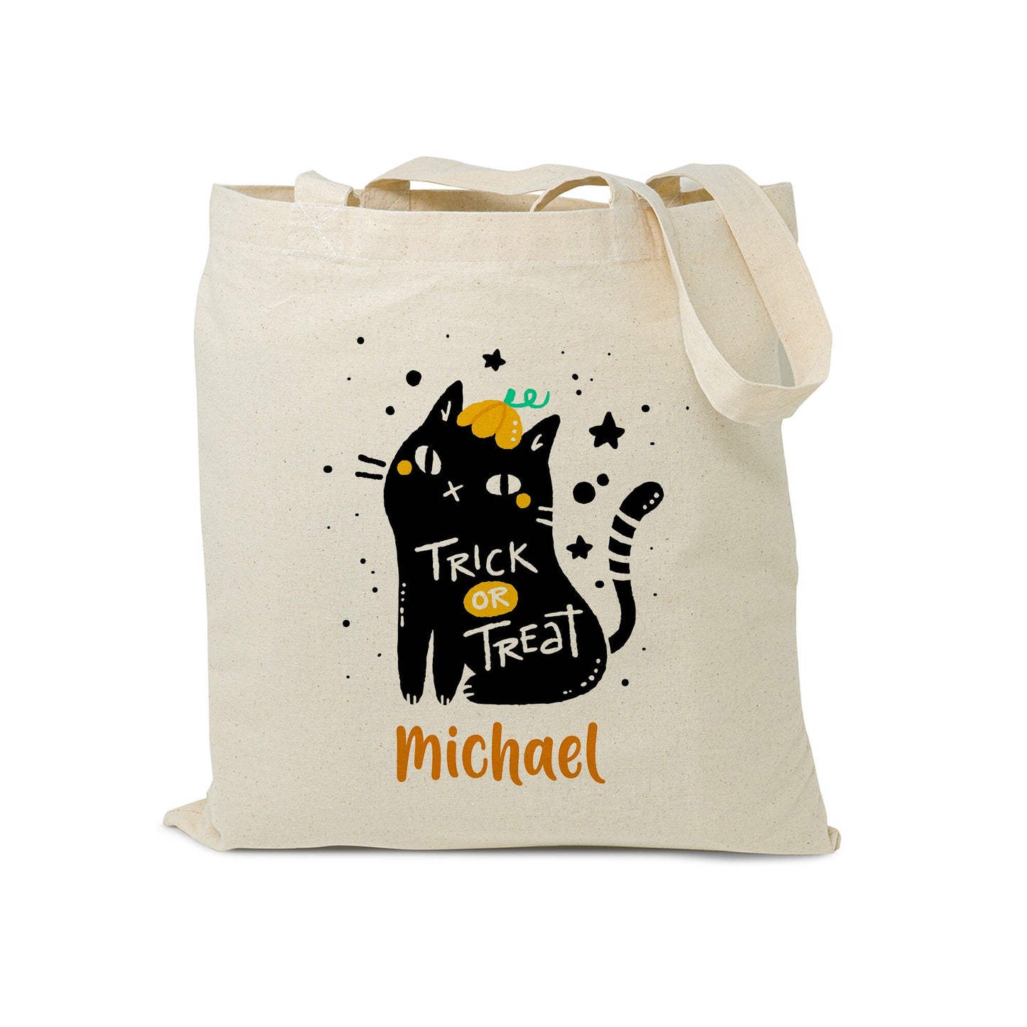 Personalized Halloween Tote Bag, Custom Trick or Treat Bags, Halloween Candy Bags, Custom Name Bags for Kids and Adults