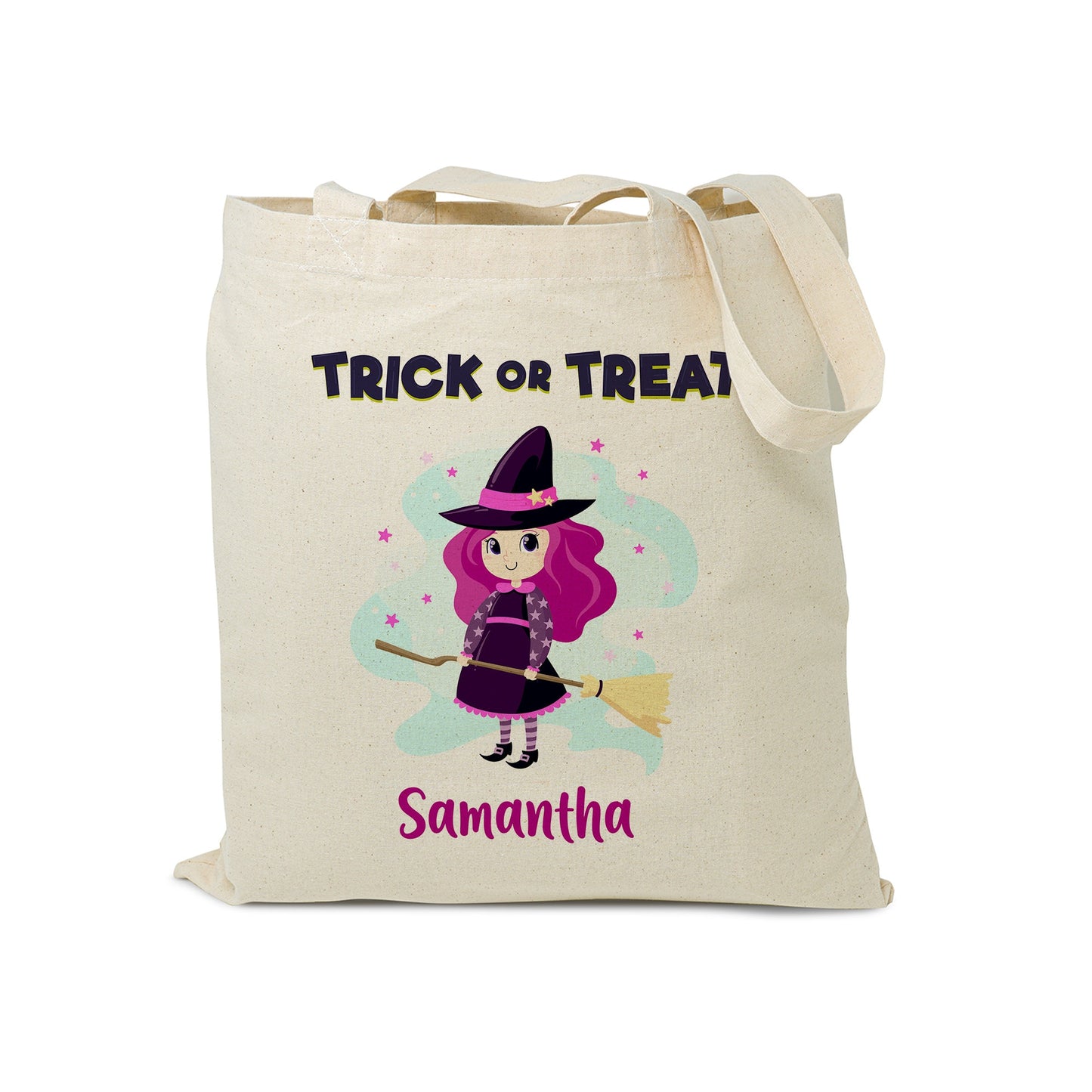 Personalized Halloween Tote Bag, Custom Trick or Treat Bags, Halloween Candy Bags, Custom Name Bags for Kids and Adults