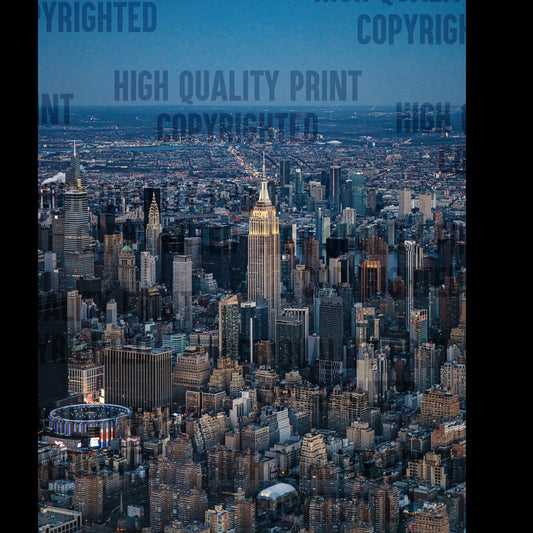 New York City Tote Bag, Empire State Print, NYC Gusset Bottom Canvas Cotton Bag, New York Bag, New York City Prints, New York City Gifts