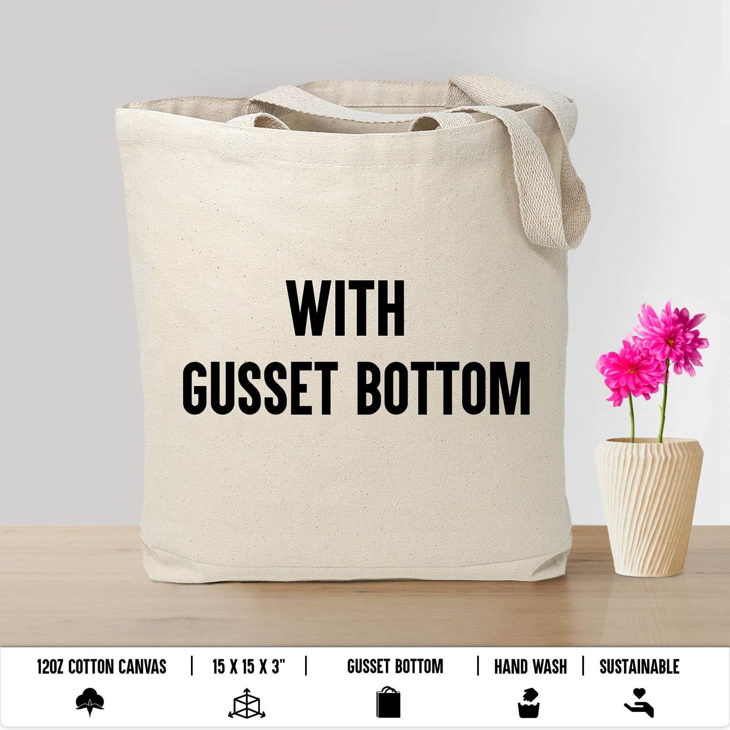 Custom Tote Bags, Personalized Eco-Friendly Cotton Tote Bags, Sustainable Gift Bags for Weddings, Events, Promotions