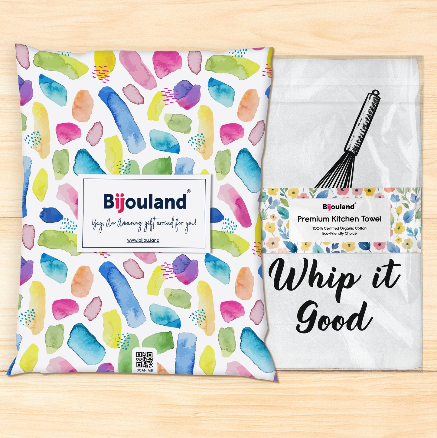 Whip It Good Kitchen Towel - Funny Cooking Pun Gift for Bakers & Chefs - Flour Sack Organic Cotton Towel
