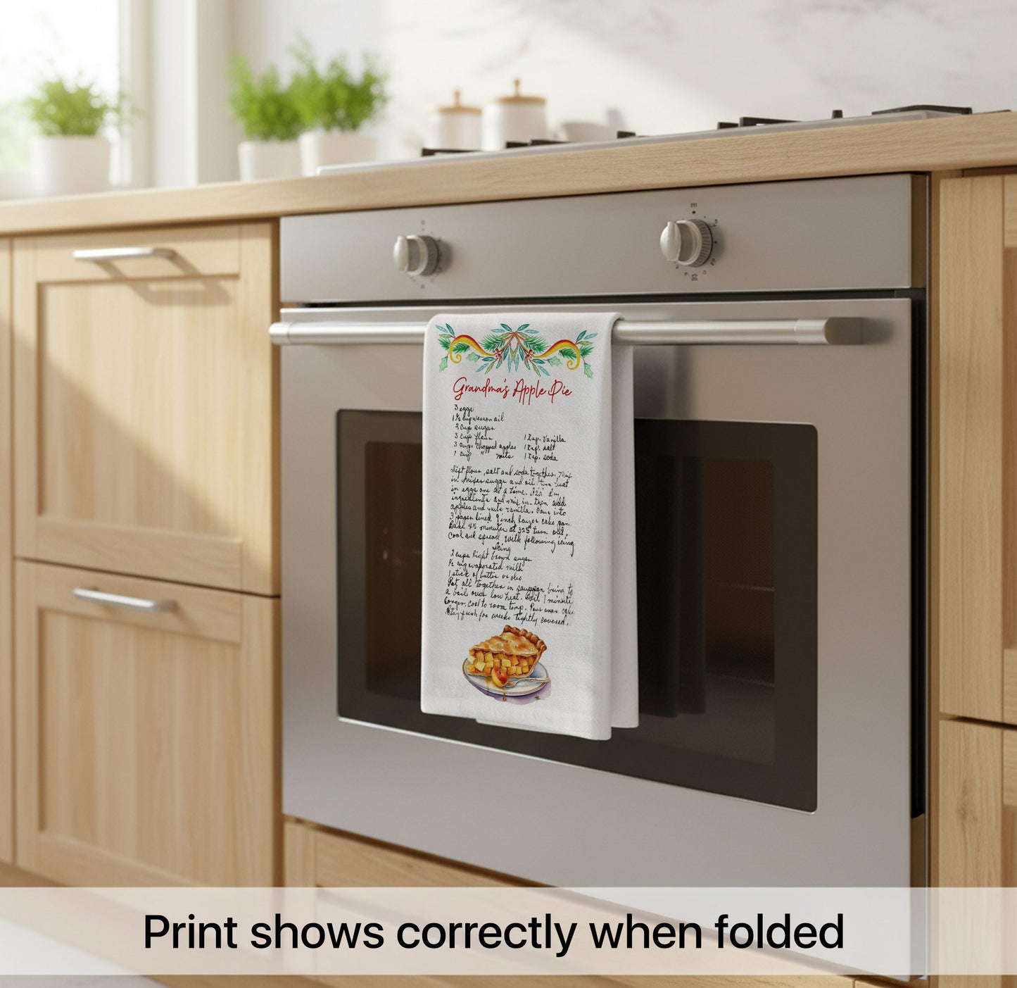 Custom Handwritten Recipe Tea Towel: Organic Cotton