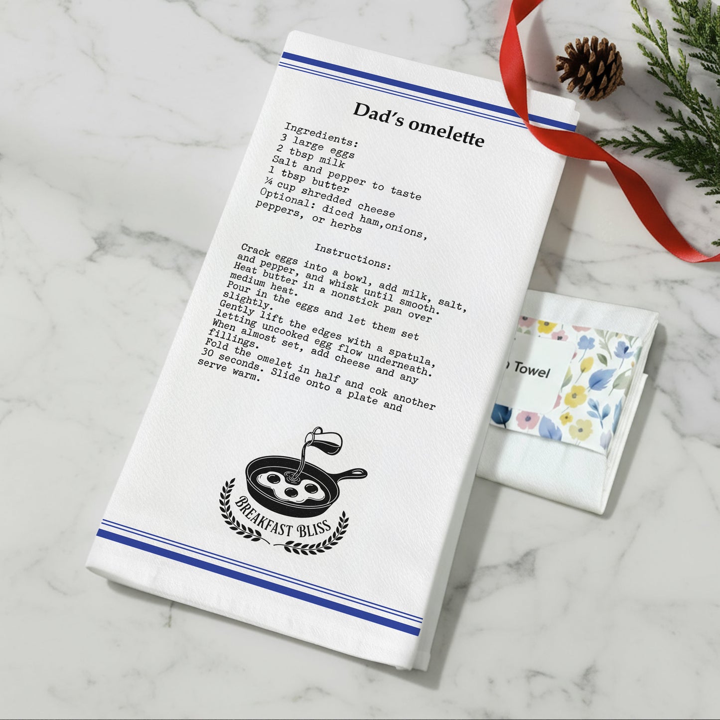 Personalized Recipe Kitchen Towel - Premium Organic Cotton
