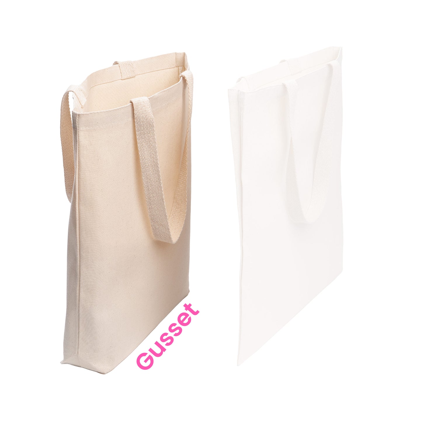 Cotton Canvas Tote Bags with Custom Full Color Print
