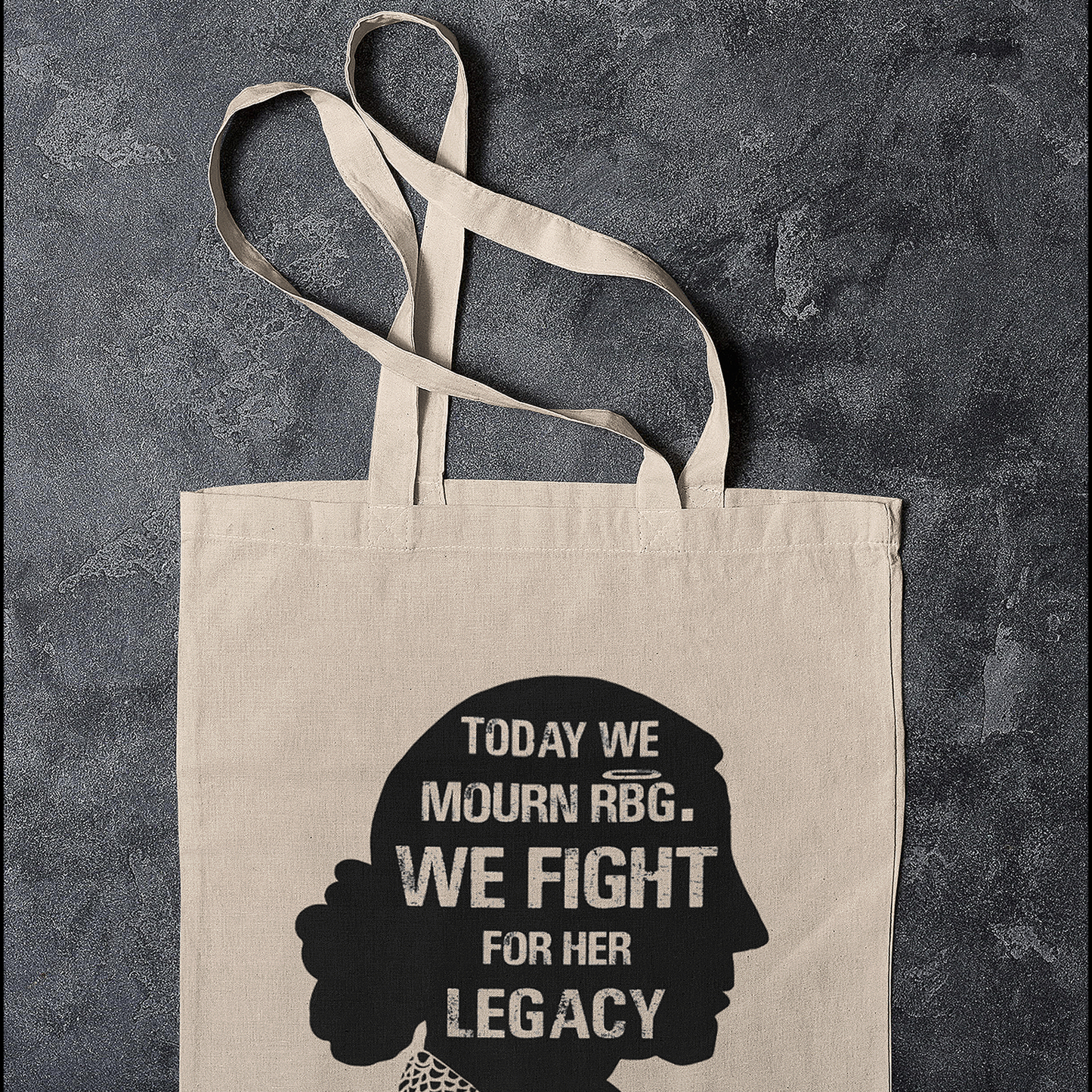 Ruth Bader Ginsburg Quote Cotton Canvas 12oz Tote Bag