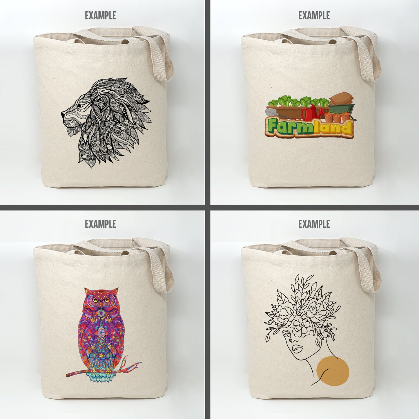 Earth-Friendly High Quality Promotional 100% Canvas Tote Bags