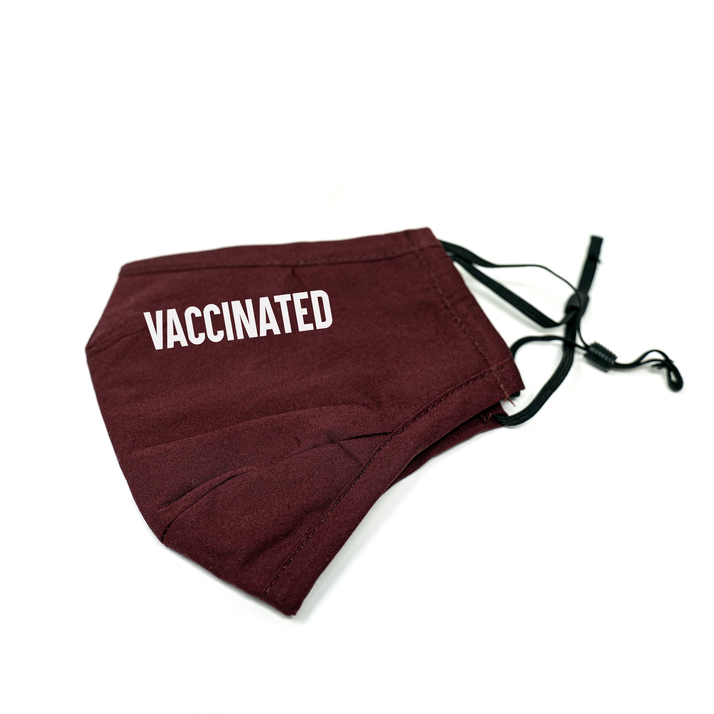 Vaccinated Cotton Face Mask with Nose Wire and Filter Pocket, Washable with Adjustable Ear loops - 2 Filters Included