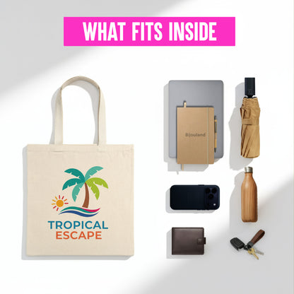 Cotton Canvas Tote Bags with Custom Full Color Print