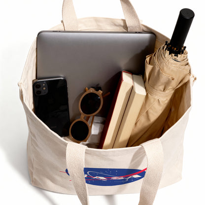NASA Logo Tote Bag - Iconic Nasa Meatball Space Cotton Canvas Bag