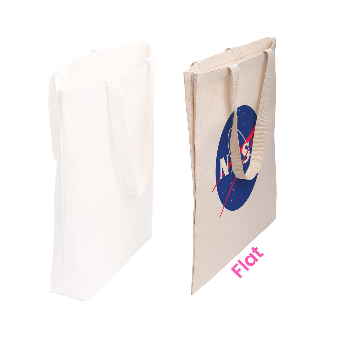 NASA Logo Tote Bag - Iconic Nasa Meatball Space Cotton Canvas Bag