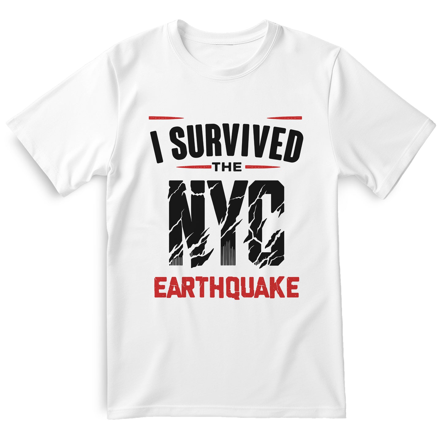 I Survived NJ Earthquake, White T-Shirt