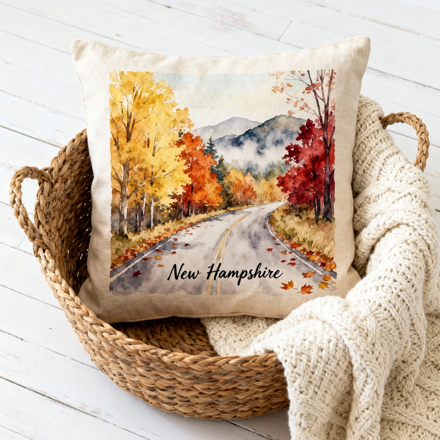 Custom Pillow Cover with Personalized Print: Decorative Throw Pillow Case, 18x18 inches, Cotton