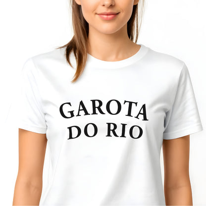 Garota Do Rio (Girl from Rio) Cotton T-Shirt, White