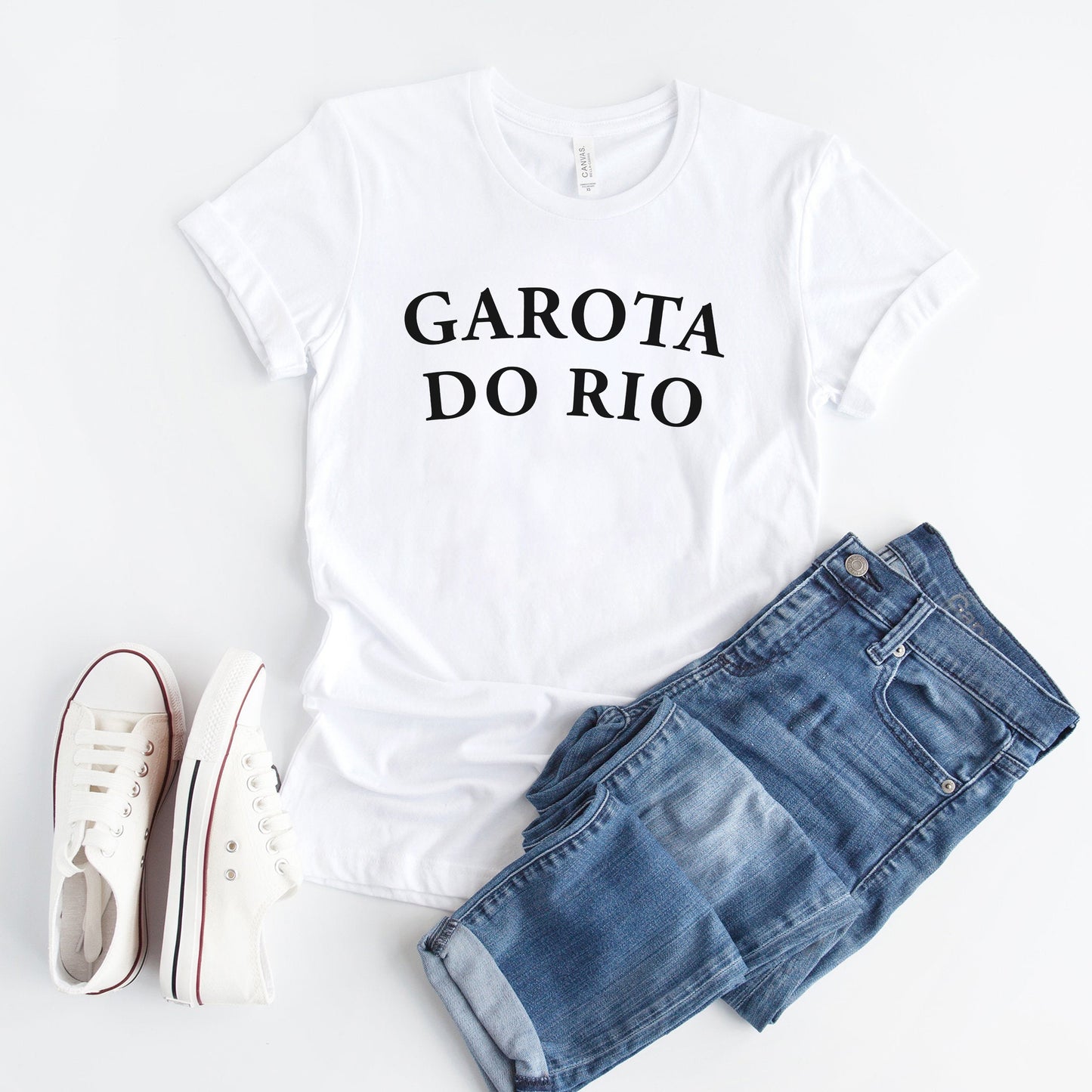 Garota Do Rio (Girl from Rio) Cotton T-Shirt, White
