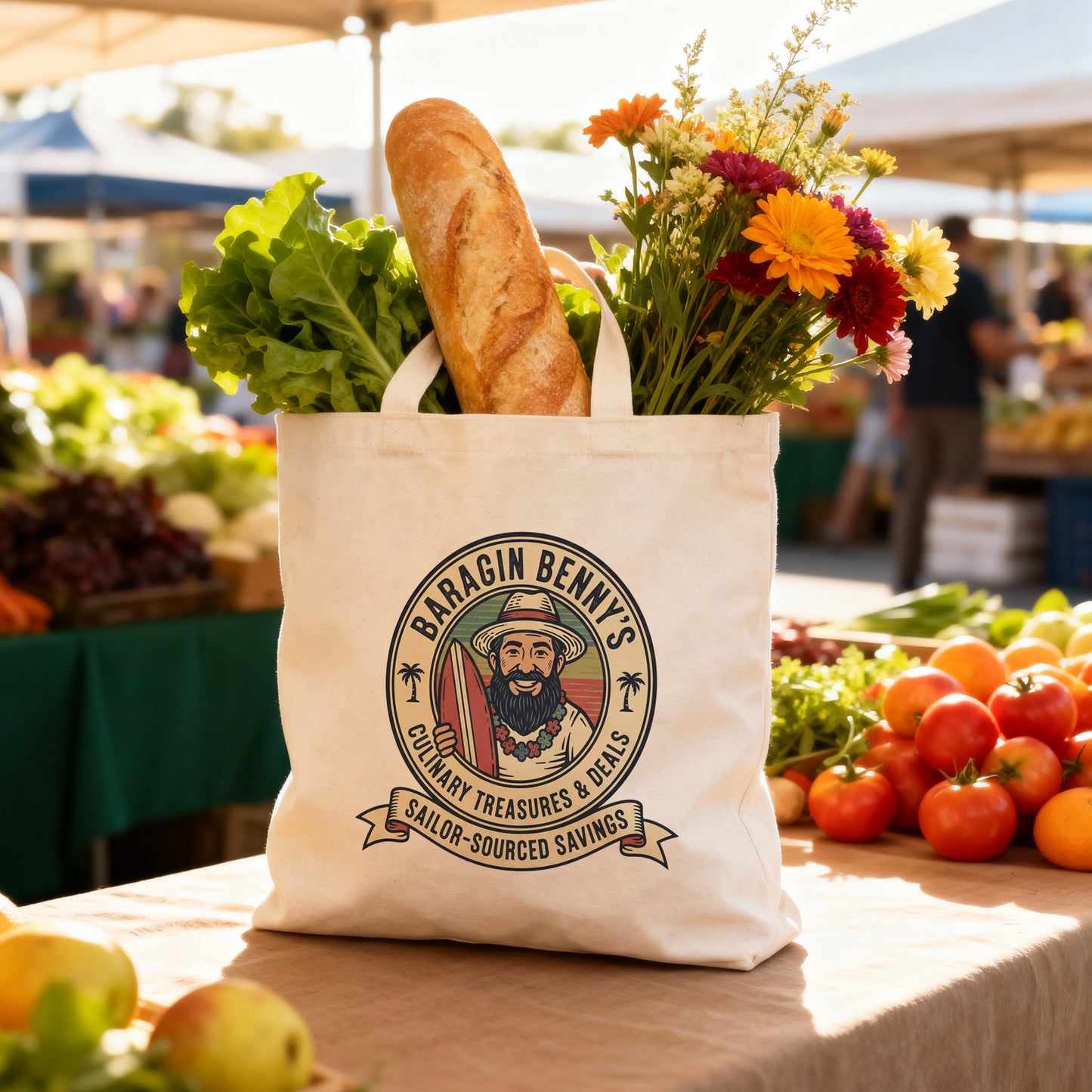 Cotton Canvas Tote Bags with Custom Full Color Print