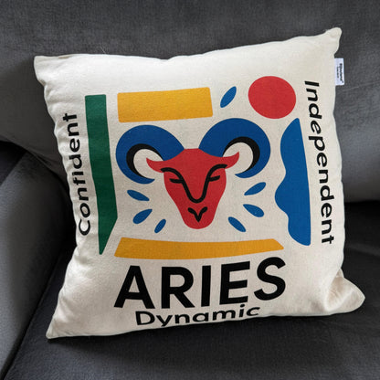 Custom Pillow Cover with Personalized Print: Decorative Throw Pillow Case, 18x18 inches, Cotton