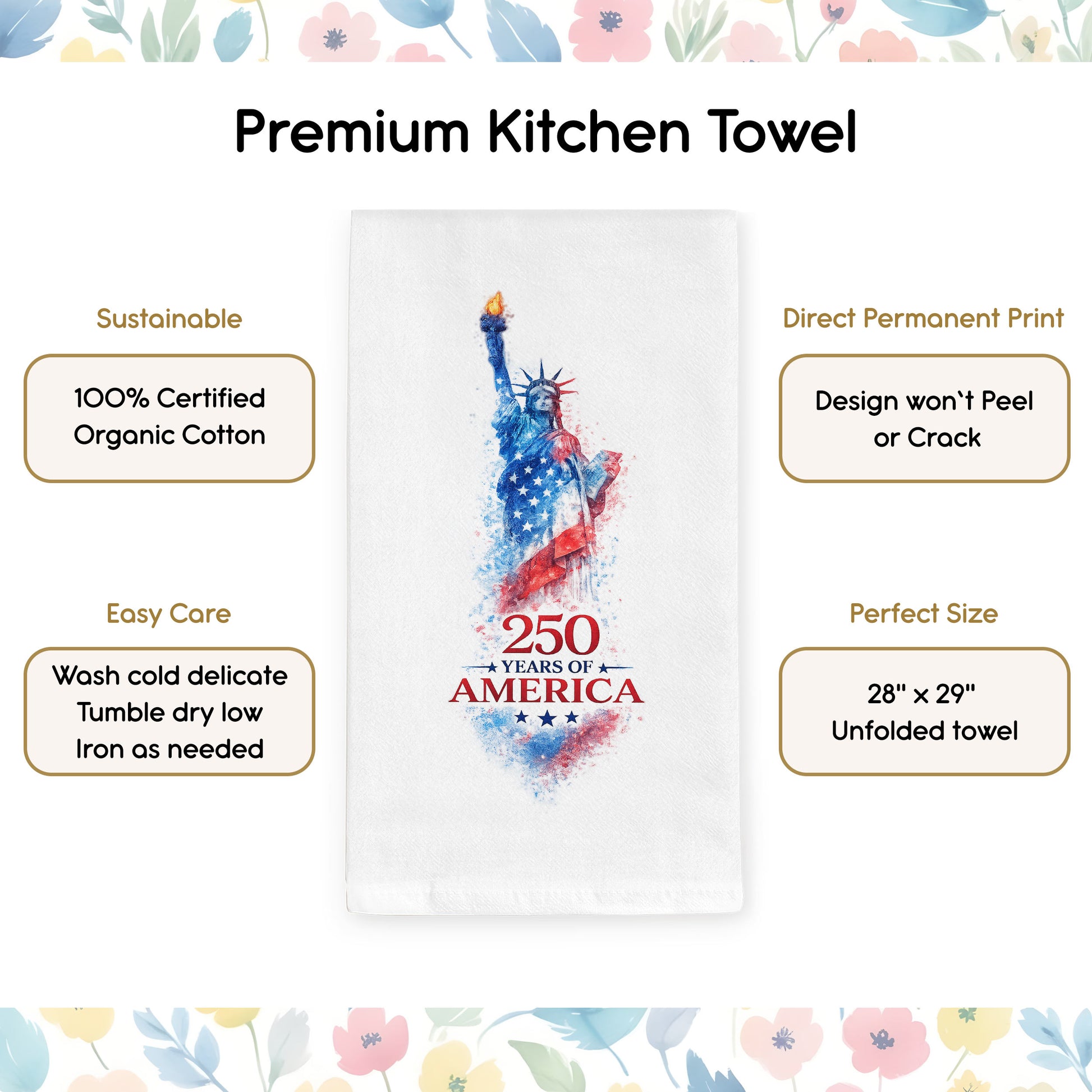 250 Years of America tea towel product benefits