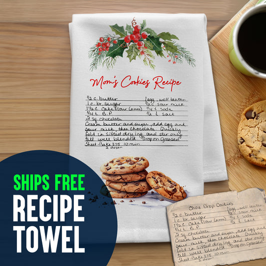 Personalized Recipe Kitchen Towel - Flour Sack Cotton