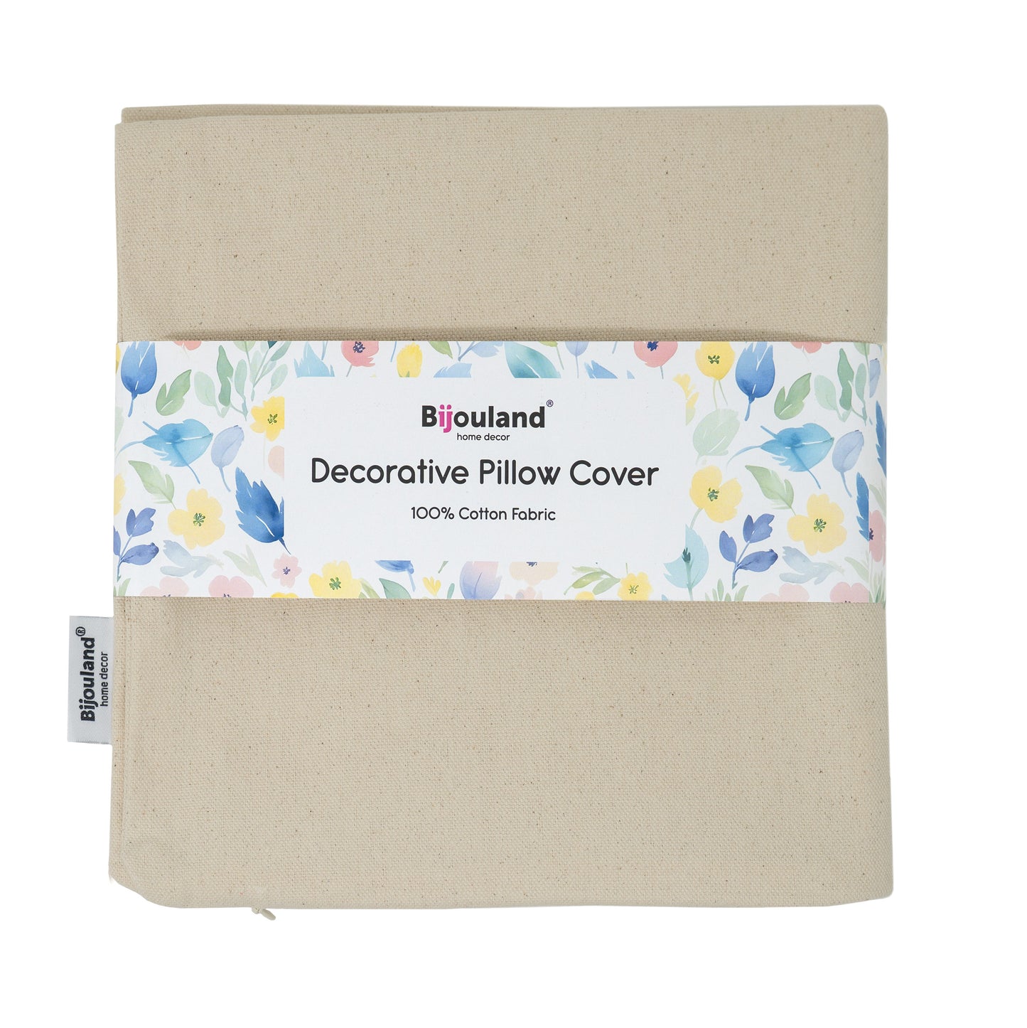 Custom Pillow Cover with Personalized Print: Decorative Throw Pillow Case, 18x18 inches, Cotton
