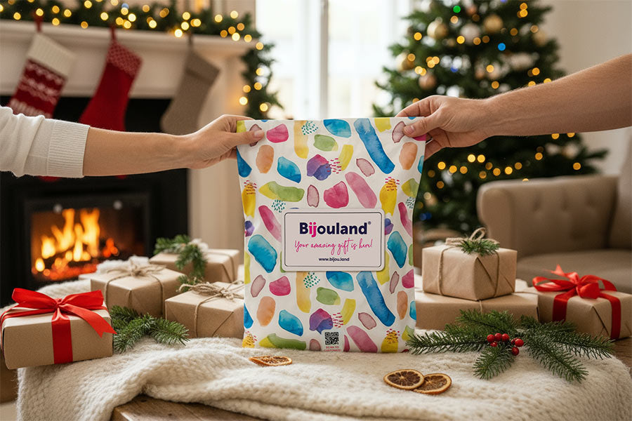 Candy Cane Tree and Poinsettia Vase - Holiday Tea Towels