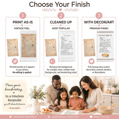Personalized Recipe Kitchen Towel - Premium Organic Cotton
