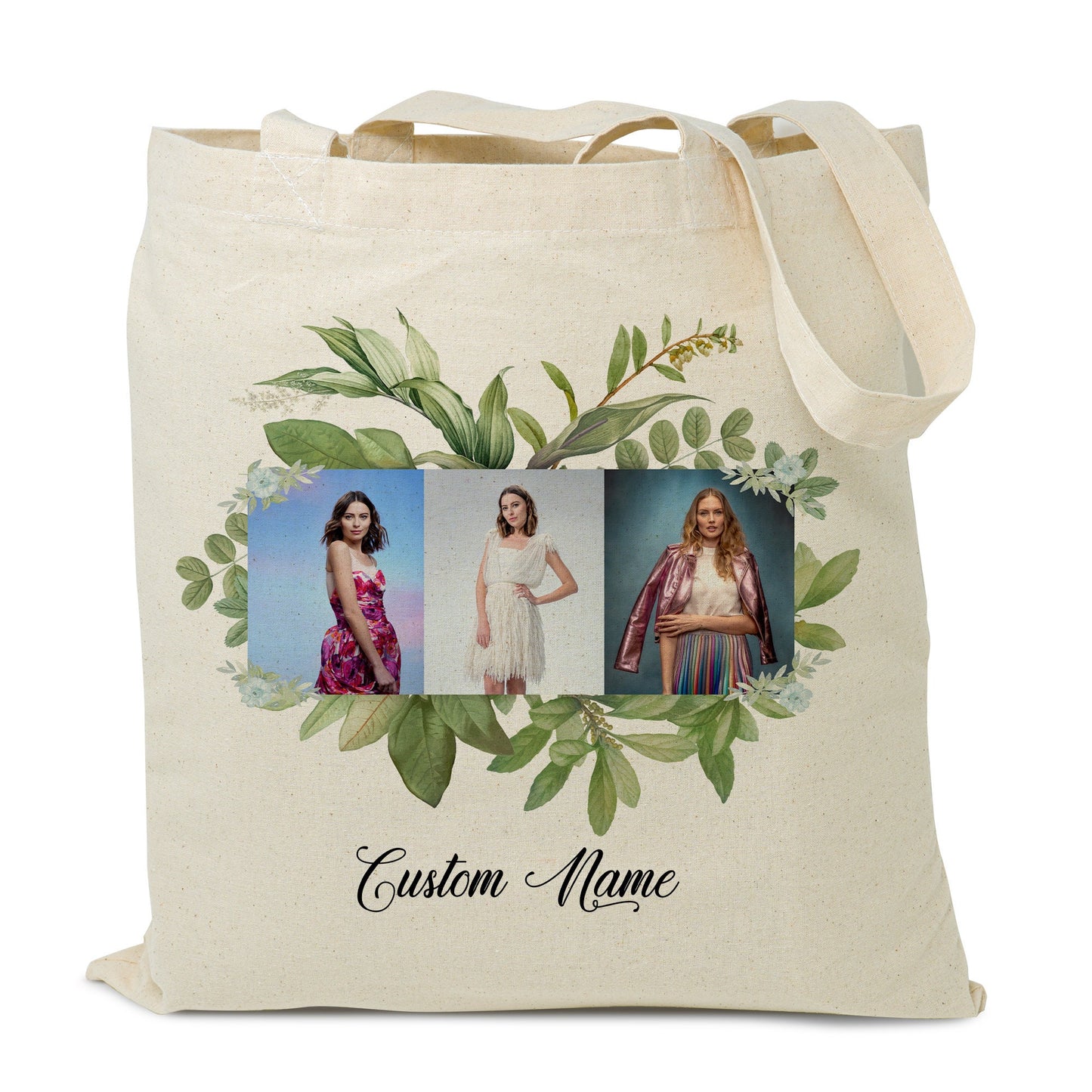Custom Photo Bag  12oz tote bag, add photo, baby bag, Bridal Shower Tote, birthday custom Tote, Wedding Party Bag, Bridesmaid Bag,  Gift Bag