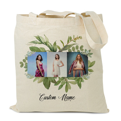Custom Photo Bag  12oz tote bag, add photo, baby bag, Bridal Shower Tote, birthday custom Tote, Wedding Party Bag, Bridesmaid Bag,  Gift Bag