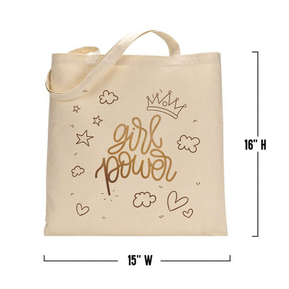 Girl Power Tote Bag Reusable Cotton Bag Mothers Day Bag, Mom Gifts, Mommy Gift, Gift for Mom, Gift for Mother, Feminist Gift Empowerment Bag