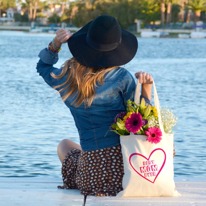 Best Mom Ever Tote Bag Eco Friendly Reusable Cotton Bag Mothers Day Bag, Mom Gifts, Mommy Gift, Gift for Mom, Mother’s Day Gift Tote Bag