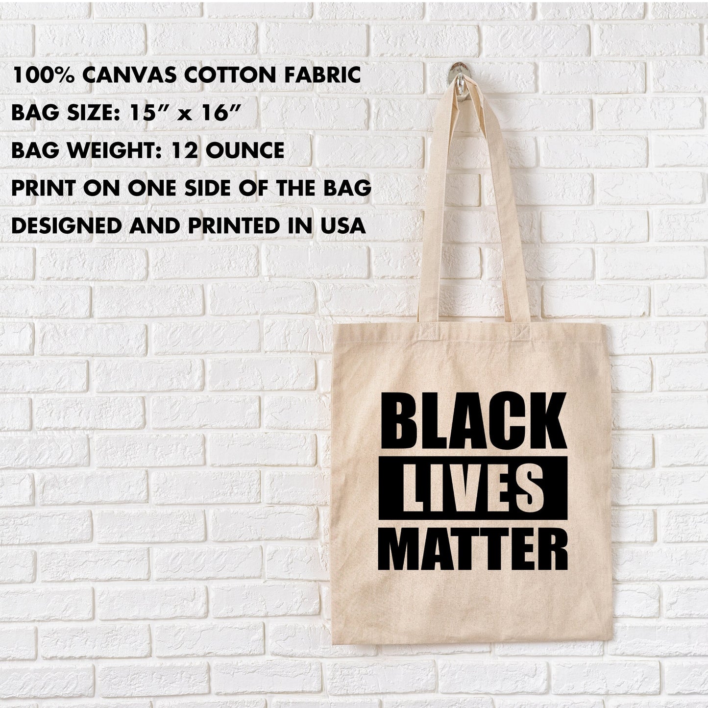 Black Lives Matter Bag, Black History BLM Tote Bag, Canvas Tote Bag Black Lives Matter, Reusable Cotton Bag Black History Bag Shopping Bag