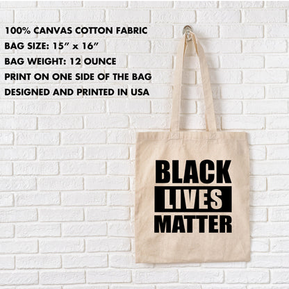 Black Lives Matter Bag, Black History BLM Tote Bag, Canvas Tote Bag Black Lives Matter, Reusable Cotton Bag Black History Bag Shopping Bag