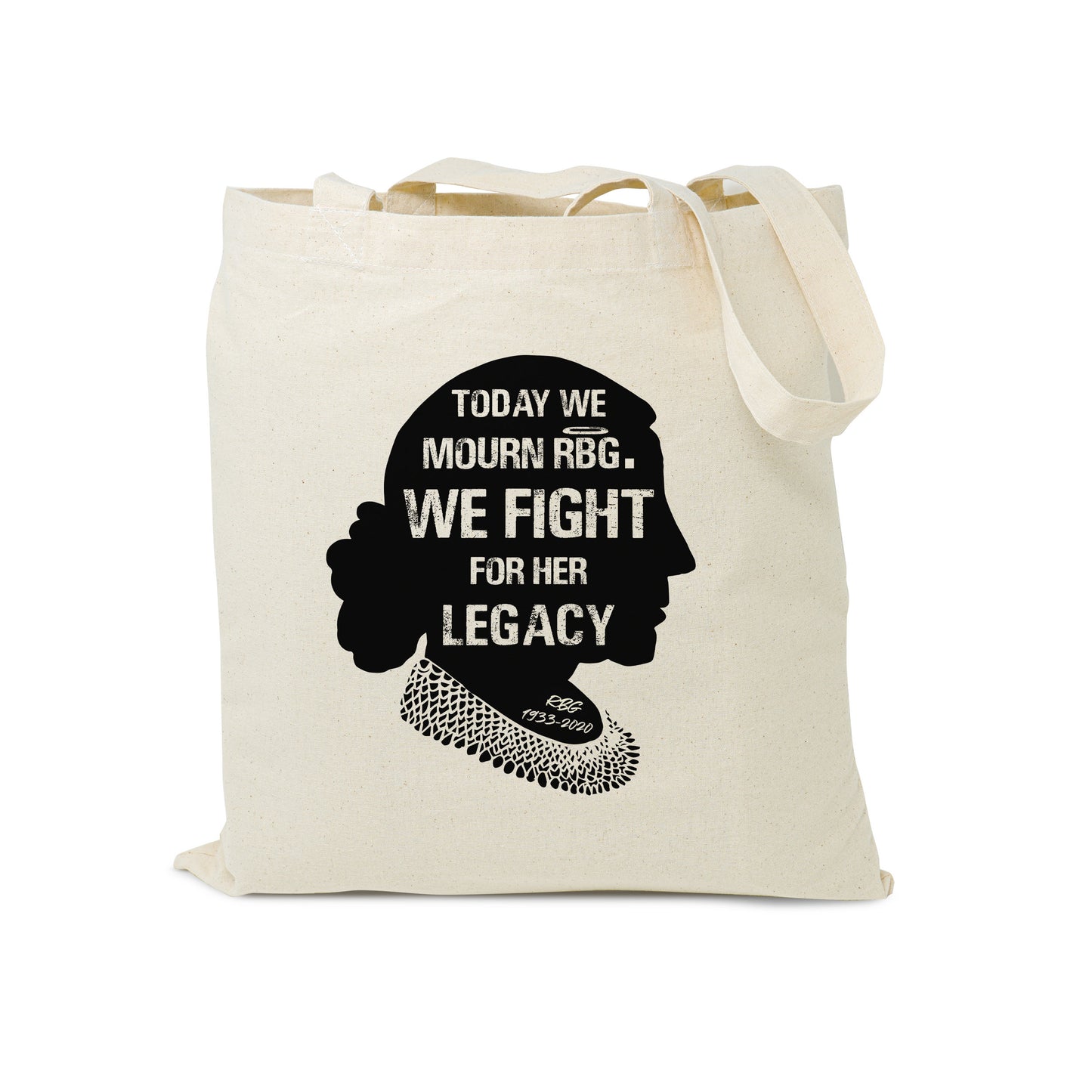 Ruth Bader Ginsburg Quote Tote Bag Today We Mourn RBG We Fight For Her Legacy - Reusable Cotton Bag Natural Canvas 12oz - Notorious Gift