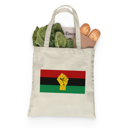 Pan African Flag Tote Bag, Black History Month Gift, Black Lives Matter Canvas Bag, Reusable Cotton Bag, Black History Bag, Shopping Bag