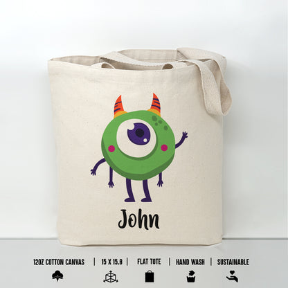 Personalized Trick or Treat Canvas Tote Bag, Custom Halloween Tote Bag for Trick or Treating, Halloween Candy Bag, Halloween Gift Tote