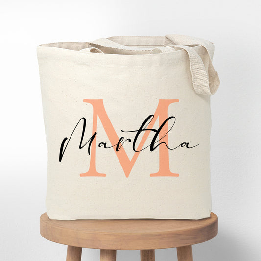 Personalized Monogram Tote Bag - Custom Tote - Name Tote - Name Initial Bag - Personalized Shopper Tote - Bridesmaid Gift - Wedding Gift