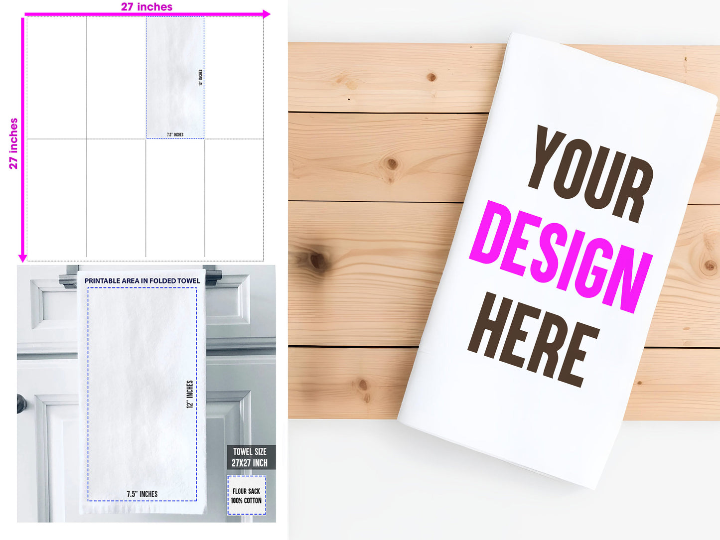 Personalized Kitchen Towel, Custom Tea towel, Photo Gift Towel, Custom Logo Towel, Personalized Tea Towel with Photo, Flour Sack Cotton