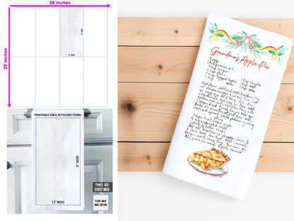 Personalized Handwritten Family Recipe Tea Towel - Mother's Day Gift Idea