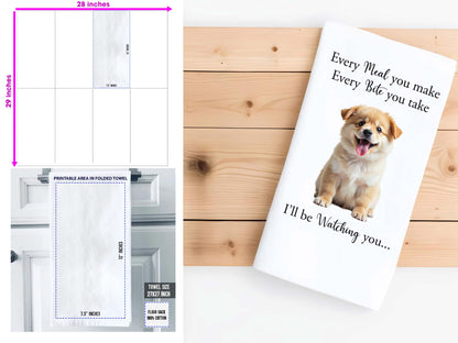 Personalized Pet Kitchen Towel, Personalized Dog Towel, Custom Pet Towel Every Meal You Make Every Bite - Funny Personalized Pet Lover Gift
